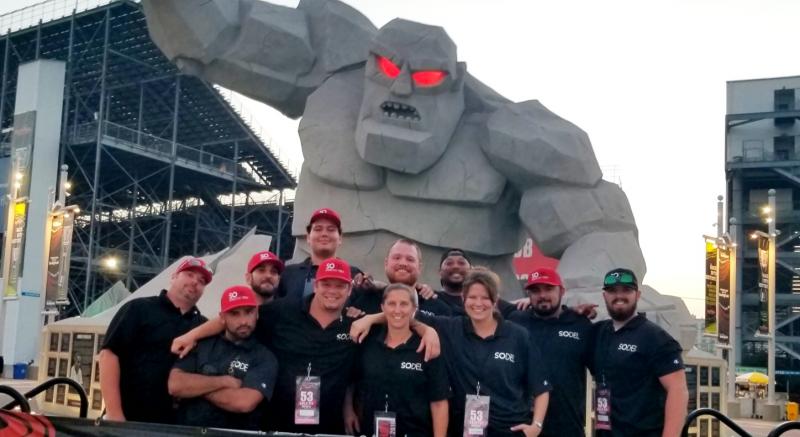 SoDel Concepts recently handled catering for the October NASCAR event. Shown are in back (l-r) Dan Wheeler, Anthony Alderucci, Zach Flores-Reyes, Charlie Mornaski, Maurice Catlett, Steve Francis and Drew Dryden. In front are Alex Martinez, Charles Armstrong, Lisa Wheeler and Kayleigh Evans. SUBMITTED PHOTO